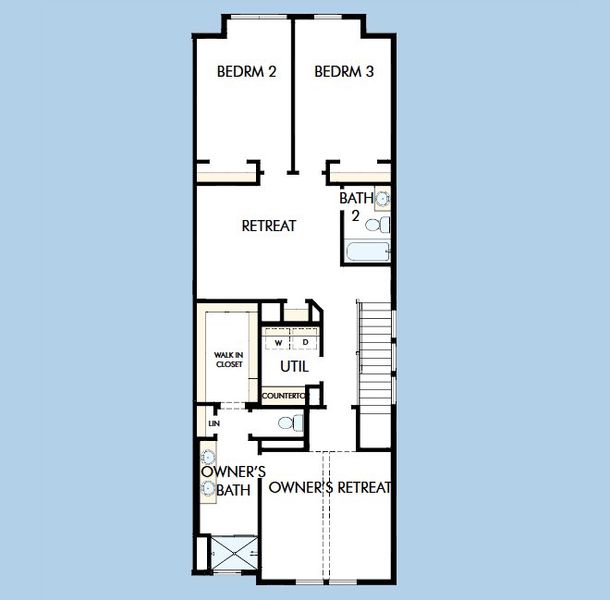 2D floor plan layout for the The Bryton by David Weekley Homes in Hillside at Las Colinas, Irving, TX (Image 3). 2D floor plan layout for the The Bryton by David Weekley Homes in Hillside at Las Colinas, Irving, TX (Image 3).