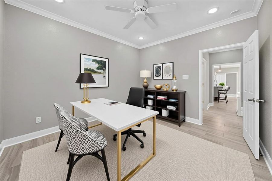 Furnished interior view inside a new home in , Lindale (Image 5). Furnished interior view inside a new home in , Lindale (Image 5).