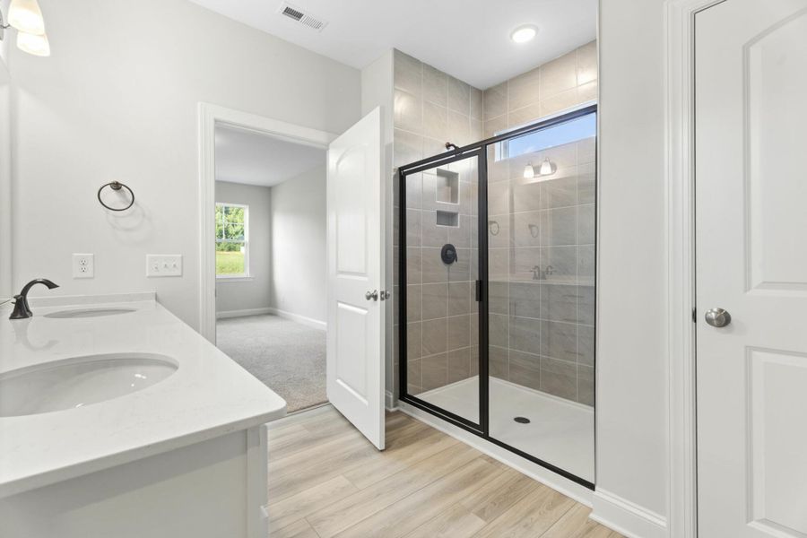Furnished interior view inside a new home in Hopewell Garden, Winston-Salem (Image 12). Furnished interior view inside a new home in Hopewell Garden, Winston-Salem (Image 12).
