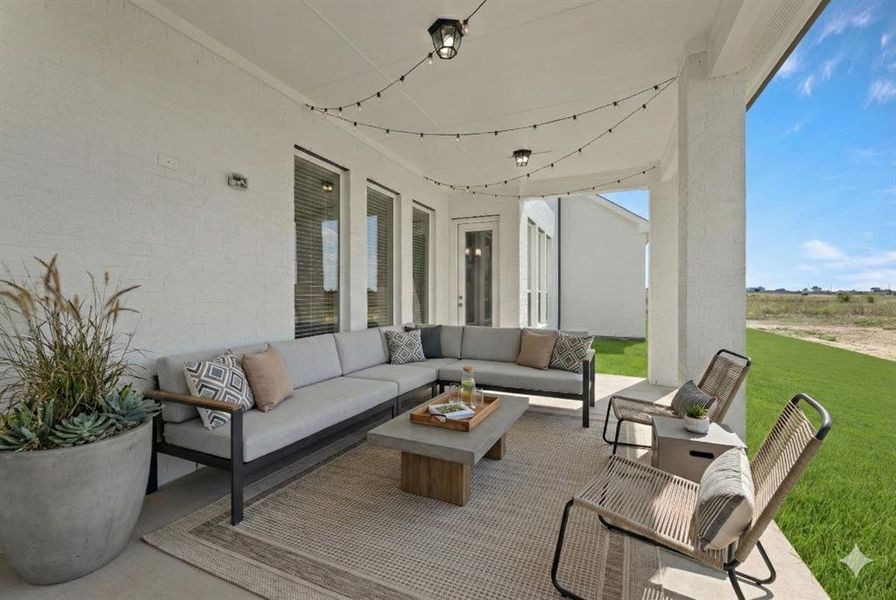 Exterior details and patio area of a home in Hartson Estates - 1 Acre Lots, Midlothian (Image 3).