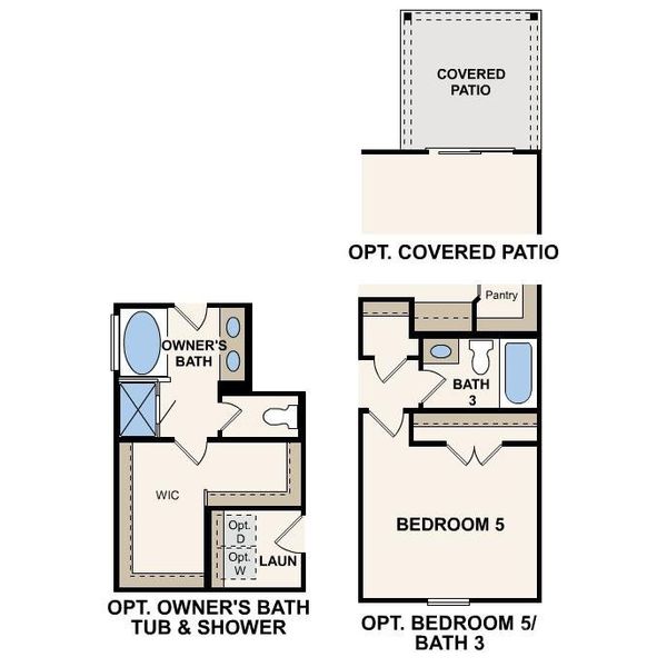 2D floor plan layout of this home in Blue Sky Meadows, Monroe, NC (Image 4).
