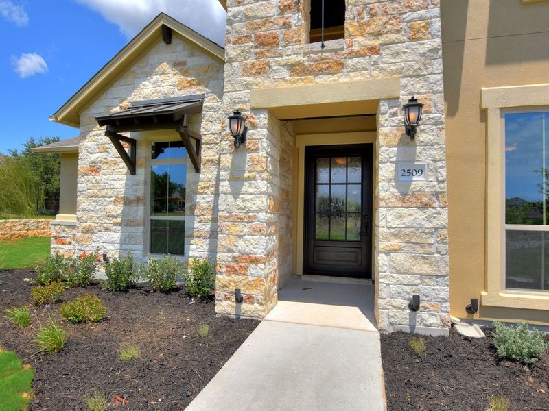 Representative exterior details of a home built from the Madera II by Giddens Homes in Scofield Farms Estates, Georgetown (Image 91).