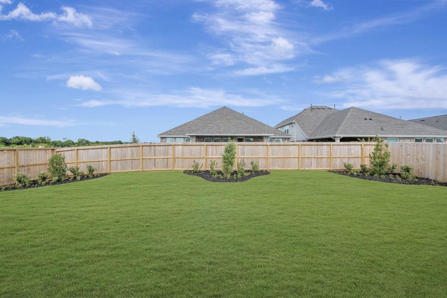 Lush landscaping in the backyard! Lush landscaping in the backyard!