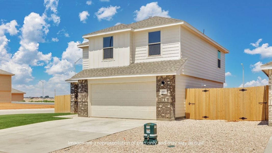 Front exterior of a new home in Deer Meadows, Odessa, TX, highlighting curb appeal (Image 16). Front exterior of a new home in Deer Meadows, Odessa, TX, highlighting curb appeal (Image 16).