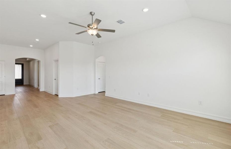 Open-concept gathering room Open-concept gathering room