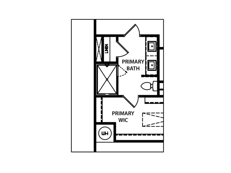 2D floor plan layout for the The Canemount by My Home Communities in Robins Estates, Warner Robins, GA (Image 5).