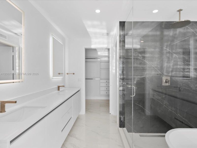 Furnished interior view inside a new home in , Miami (Image 15).