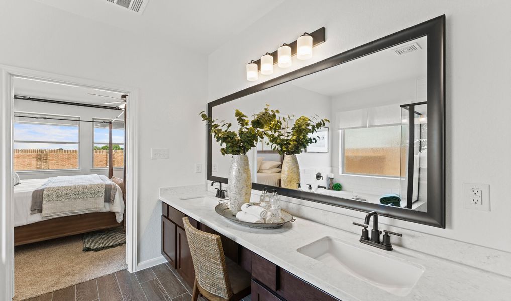 Owner's luxury bath with dual sinks