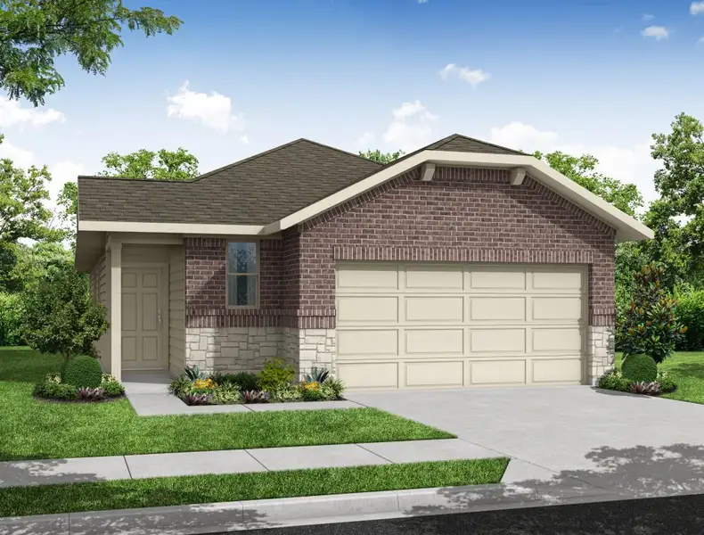 Representative exterior photo of a completed home built from the Elm by Impression Homes in Northspur, Terrell, TX (Image 6).