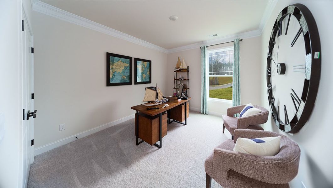 Furnished interior view inside a new home in Falls Cove, Troutman (Image 16). Furnished interior view inside a new home in Falls Cove, Troutman (Image 16).