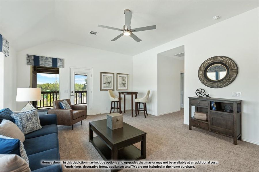 Furnished interior view inside a new home in Parks at Panchasarp Farms, Burleson (Image 16).