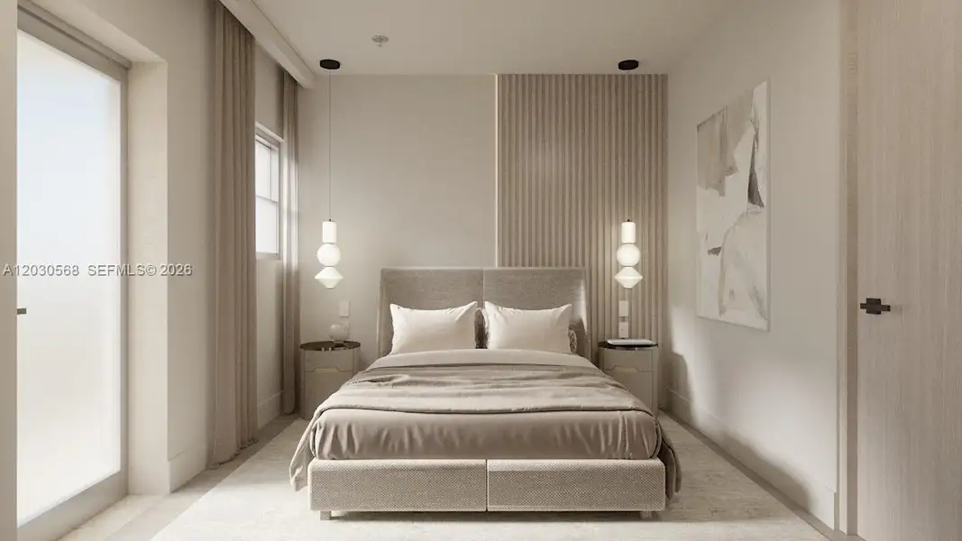 Furnished interior view inside a new home in , Miami Beach (Image 18).