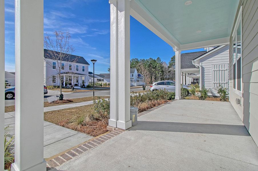 Exterior details and patio area of a home in Nexton - Midtown - The Village Collection, Summerville (Image 18). Exterior details and patio area of a home in Nexton - Midtown - The Village Collection, Summerville (Image 18).