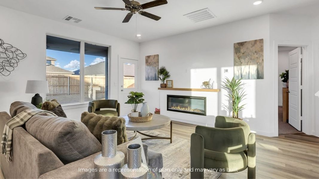 Furnished interior view inside a new home in Allen Farms, Lubbock (Image 13).