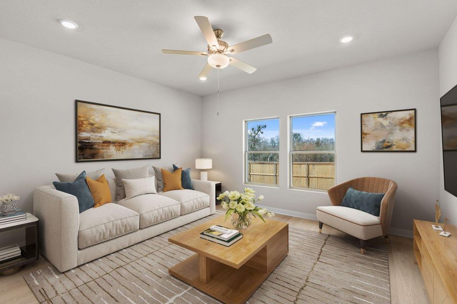 Open Concept Family Room - Virtually Staged Open Concept Family Room - Virtually Staged