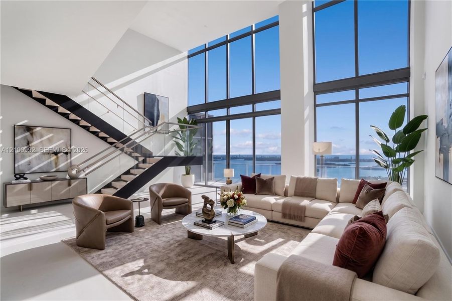 Furnished interior view inside a new home in , Miami (Image 4).