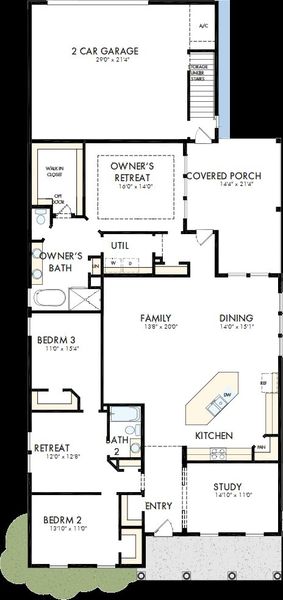 2D floor plan layout of this home in Indigo - Enclave Collection, Richmond, TX (Image 5).