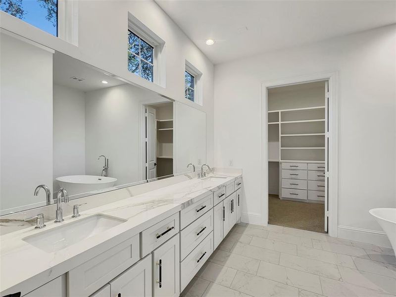 Primary Bathroom with double vanity