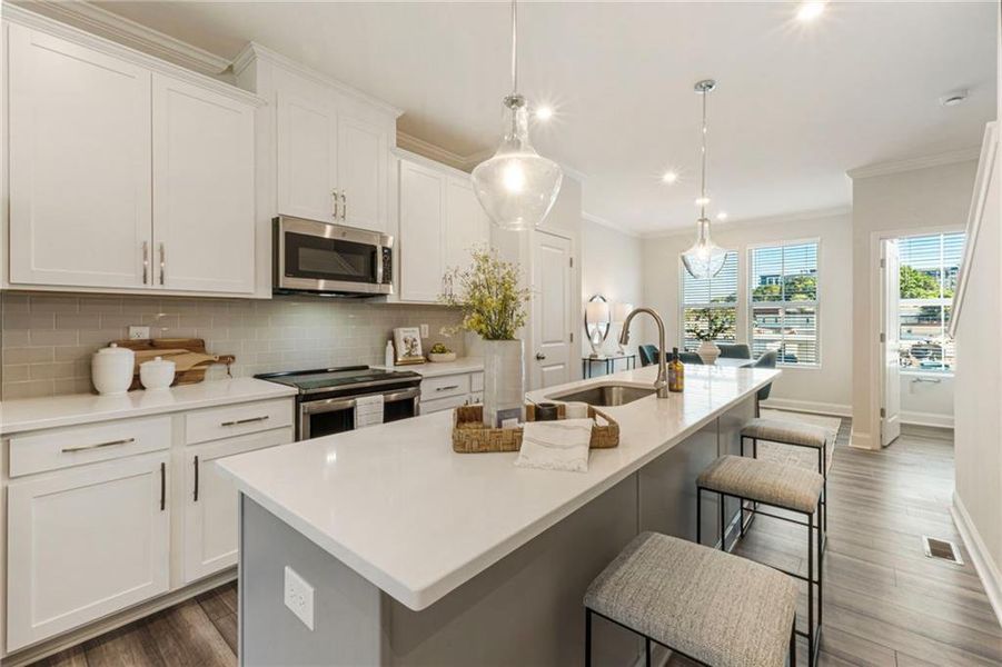 Furnished interior view inside a new home in , Atlanta (Image 8).