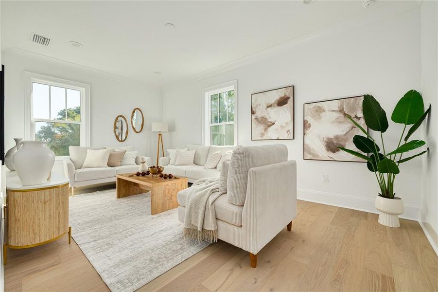 Furnished interior view inside a new home in , St. Petersburg (Image 41).