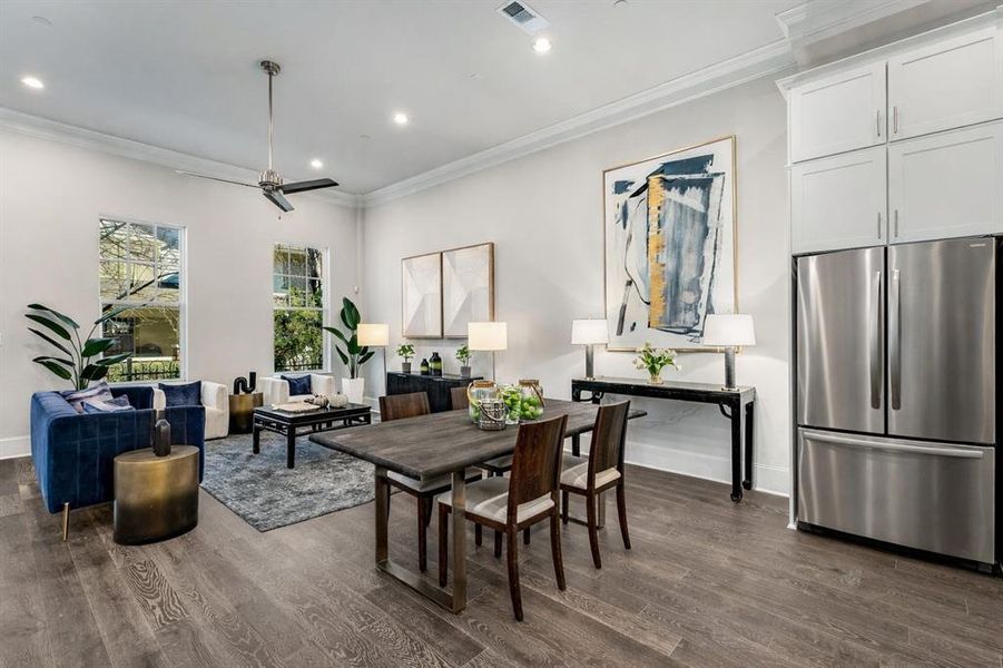 Furnished interior view inside a new home in , Plano (Image 3). Furnished interior view inside a new home in , Plano (Image 3).