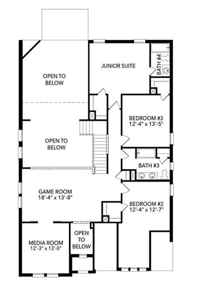 2D floor plan layout of this home in Country Lakes, Denton, TX (Image 3). 2D floor plan layout of this home in Country Lakes, Denton, TX (Image 3).