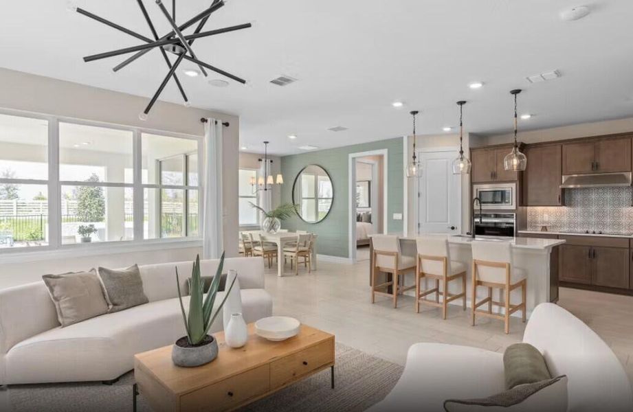 Furnished interior view inside a new home in The Reserve at Eastpointe, Palm Beach Gardens (Image 7).