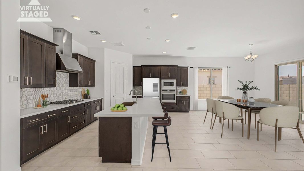 Furnished interior view inside a new home in Arroyo Seco - Hacienda, Buckeye (Image 9).