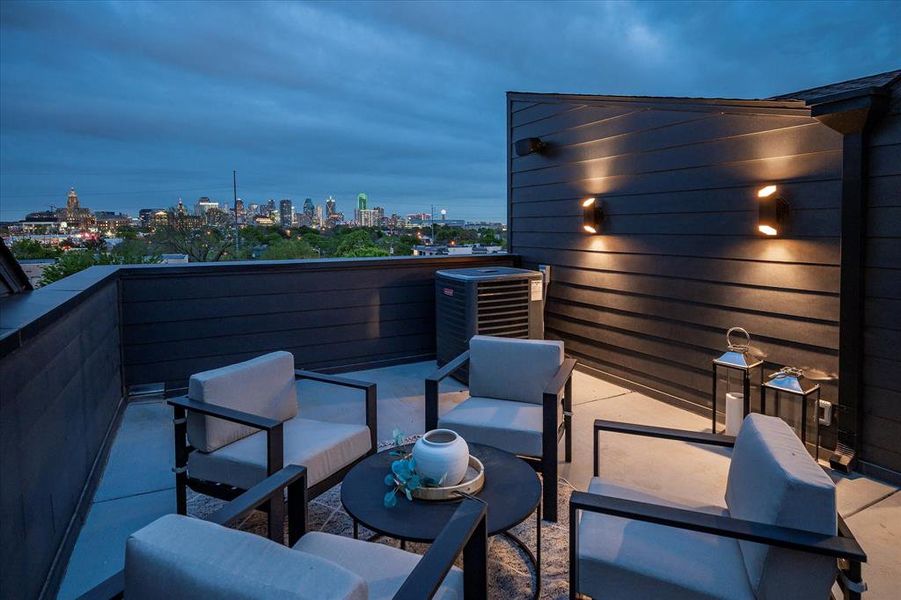 Exterior details and patio area of a home in , Dallas (Image 32).