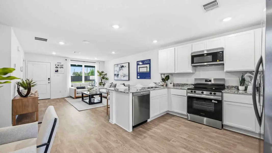Furnished interior view inside a new home in Pineapple Square, Houston (Image 4).
