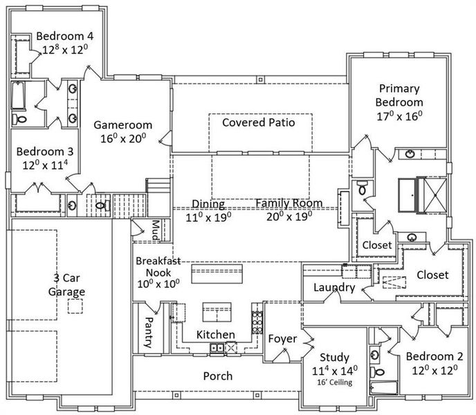 1020 Lake Breeze first floor plan