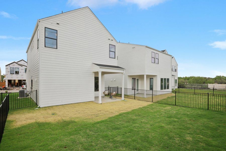 Exterior details and patio area of a home in Novel, Austin (Image 27).