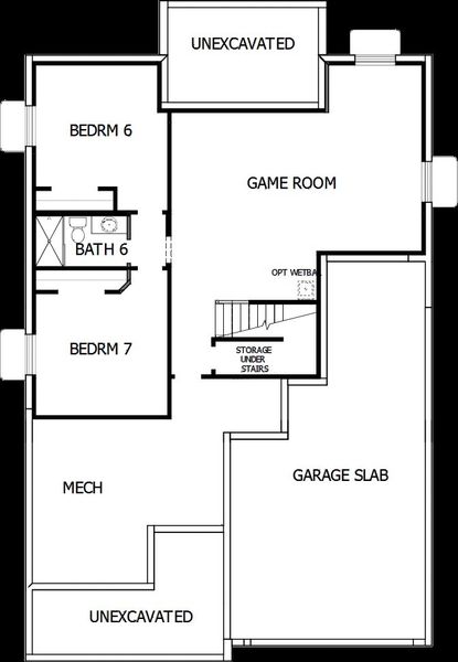 2D floor plan layout of this home in Cloverleaf – Mountainview Collection, Monument, CO (Image 7).