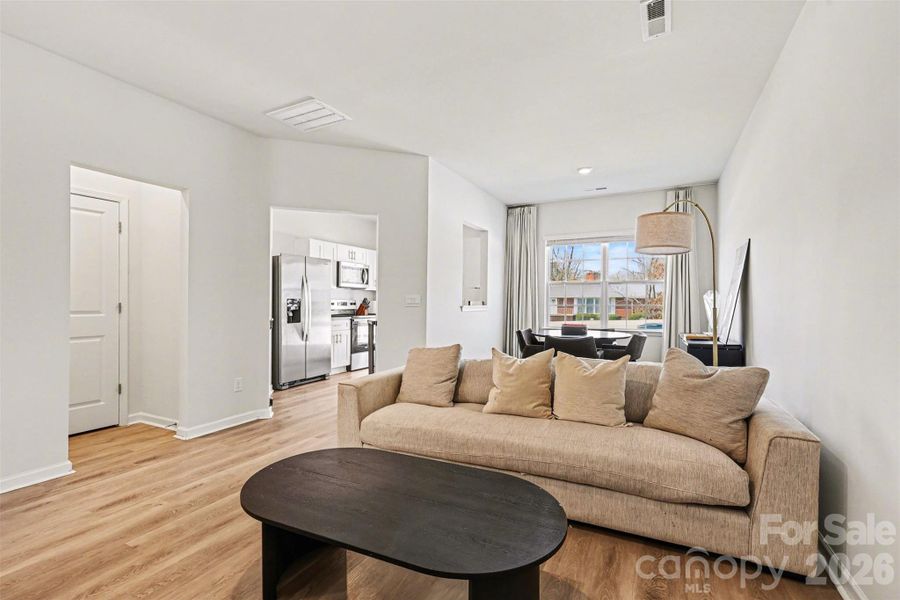 Living Room overlooking the dining area.