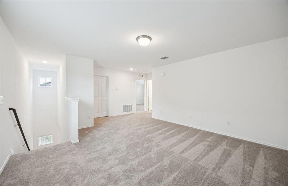 Spacious game room on second level