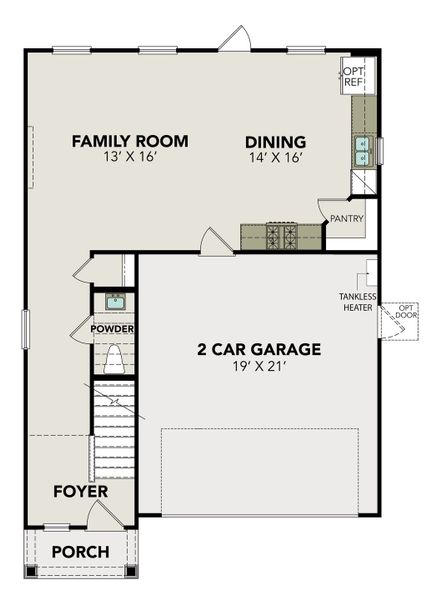 2D floor plan layout for the The Trinity F by Davidson Homes LLC in Spring Branch Crossing, Conroe, TX (Image 5).