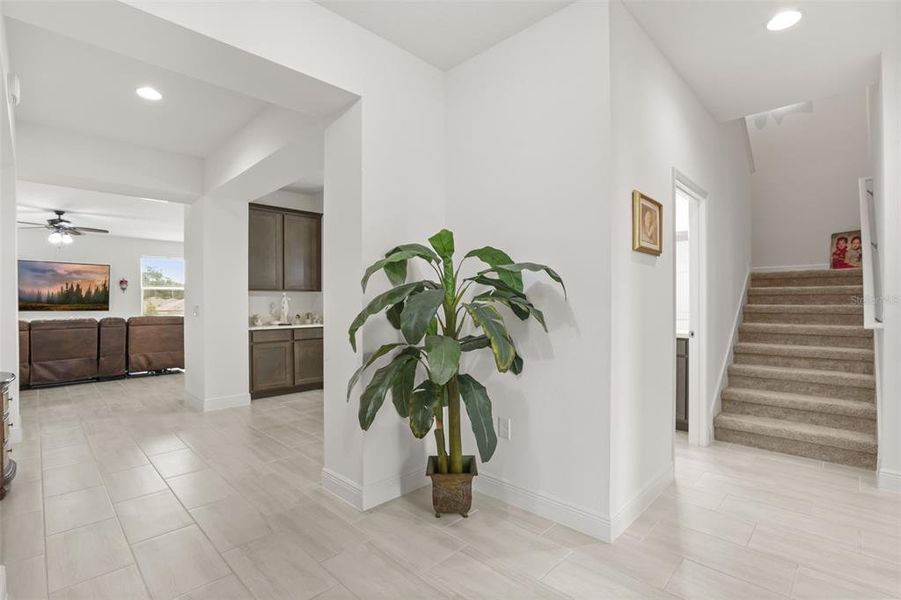Furnished interior view inside a new home in Beresford Woods, Deland (Image 19). Furnished interior view inside a new home in Beresford Woods, Deland (Image 19).