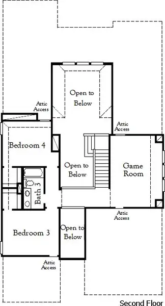2D floor plan layout of this home in Hulen Trails, Fort Worth, TX (Image 5).
