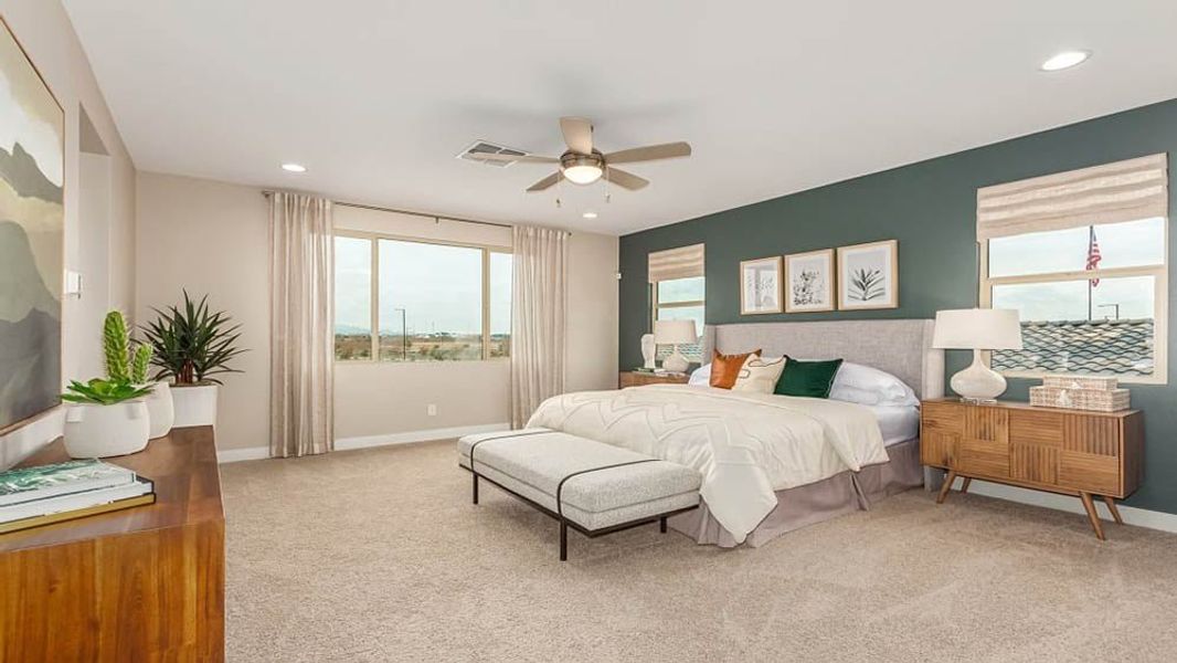 Representative furnished interior of a home built from the Redwood by Taylor Morrison in Paradisi, Surprise (Image 32).