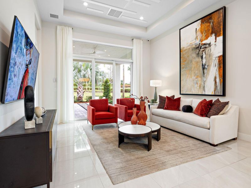 Furnished interior view inside a new home in PGA Village Verano, Port St. Lucie (Image 18).