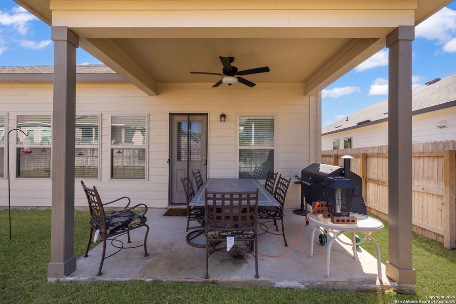 Exterior details and patio area of a home in Greenspoint Heights, Seguin (Image 27).