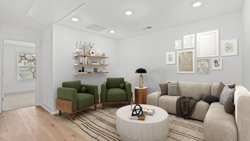 Furnished interior view inside a new home in Pelham Crossing Villas, Greenville (Image 35).