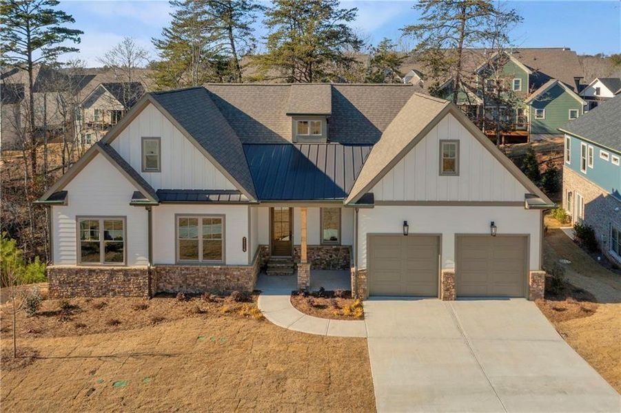Front exterior of a new home in , Gainesville, GA, highlighting curb appeal (Image 30).