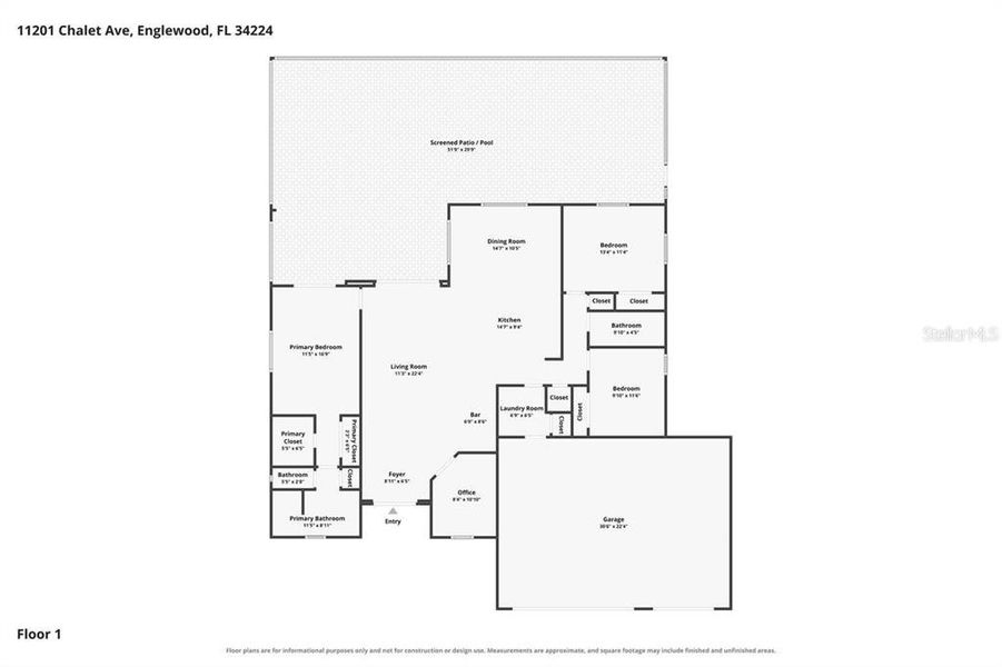 2D floor plan layout of this home in , Englewood, FL (Image 5).