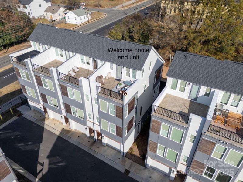 Two car tandem garage.  Lovely end unit townhome.