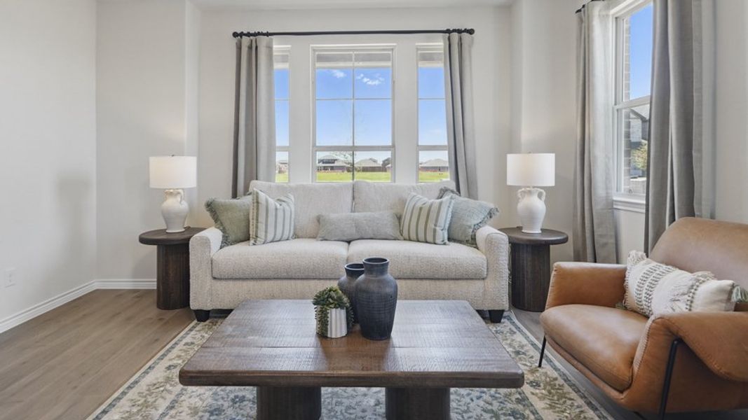 Representative furnished interior of a home built from the Caspian by D.R. Horton in Liberty Crossing, Royse City (Image 18). Representative furnished interior of a home built from the Caspian by D.R. Horton in Liberty Crossing, Royse City (Image 18).