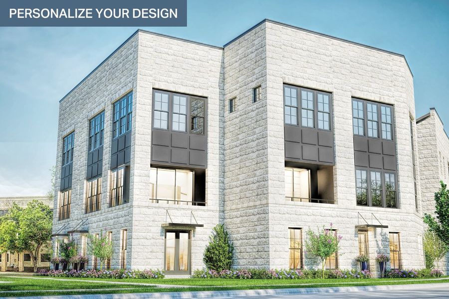 Front exterior of a new home in Downtown Round Rock – The Depot, Round Rock, TX, highlighting curb appeal (Image 1). Front exterior of a new home in Downtown Round Rock – The Depot, Round Rock, TX, highlighting curb appeal (Image 1).