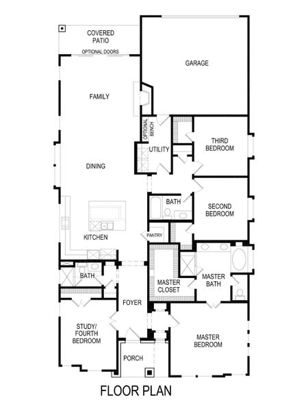 2D floor plan layout for the Dover R by First Texas Homes in Trails at Cottonwood Creek, Rowlett, TX (Image 4). 2D floor plan layout for the Dover R by First Texas Homes in Trails at Cottonwood Creek, Rowlett, TX (Image 4).