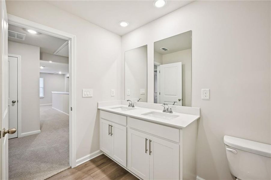 Furnished interior view inside a new home in Parkside at Grayson, Grayson (Image 12).