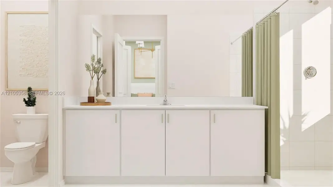 Furnished interior view inside a new home in Coral Breeze, Miami (Image 8).